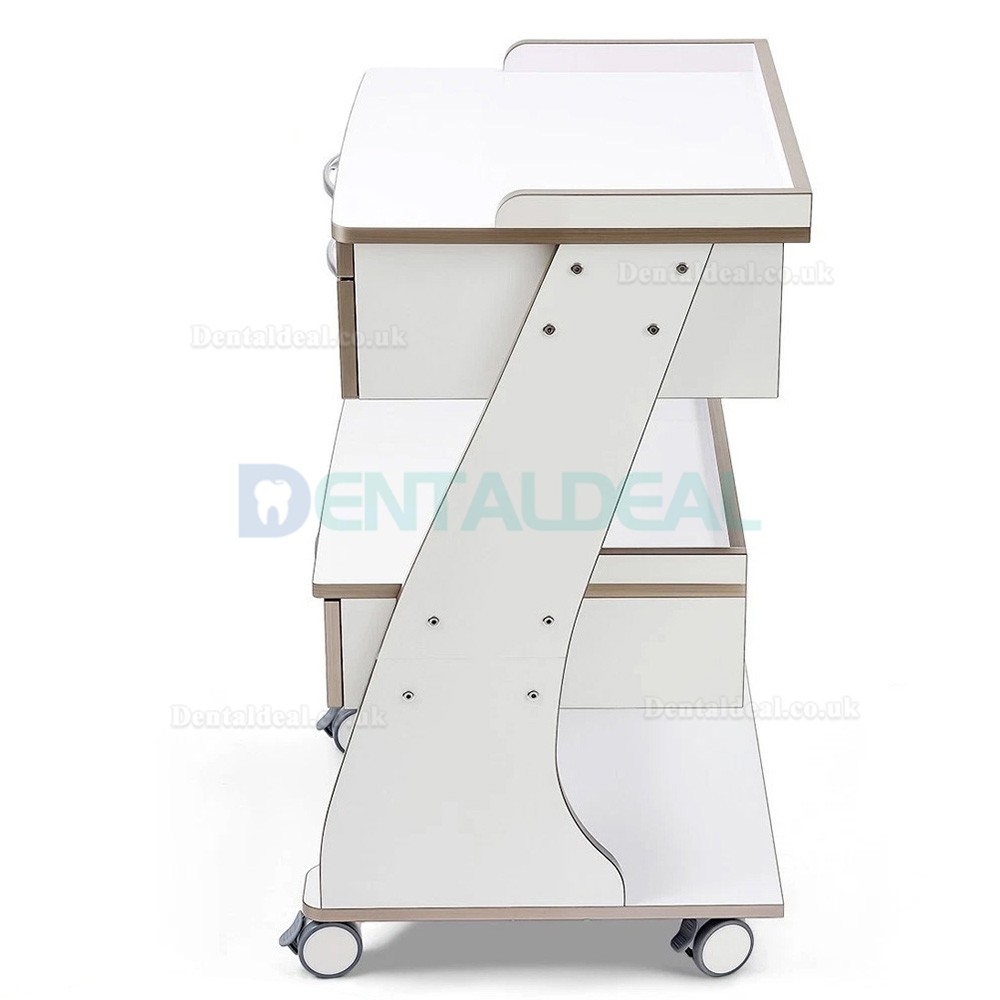 Dentech G06 Mobile Dental Storage Cabinet Dental Trolley Cart with Instrument Tray